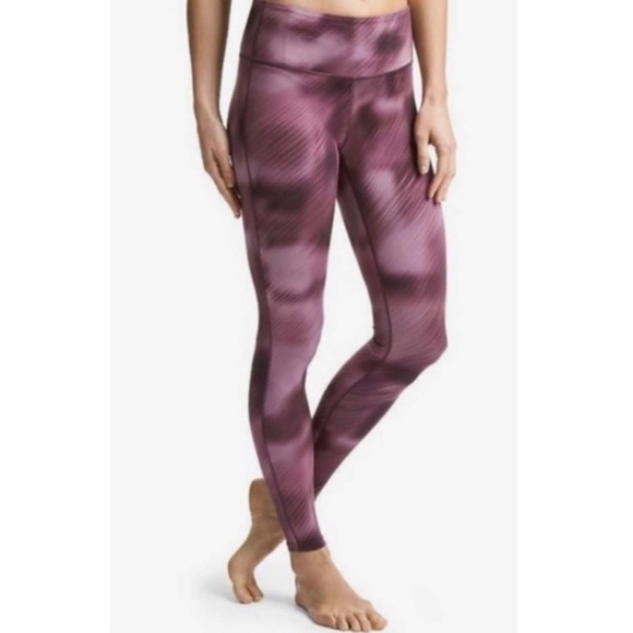 Athleta Pants - Athleta Purple Blur Stripe High Rise Leggings